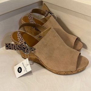 cute wedges with animal print accent